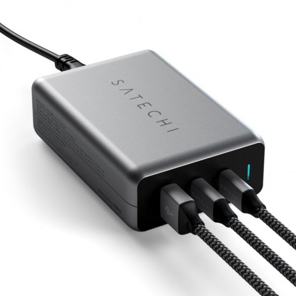 100W GaN PD-reseladdare med dubbla USB-C och USB-A-uttag