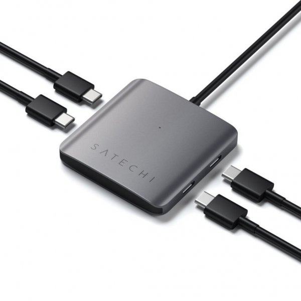 Aluminum 4-portars USB-C-hubb