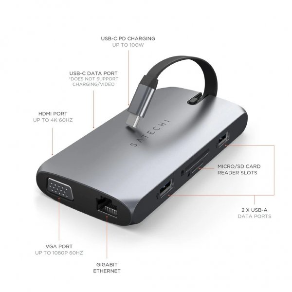 USB-C On-the-Go Multiport Adapter Space Gray