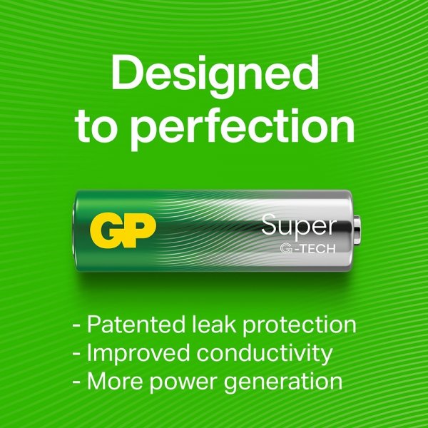 Super Alkaline AA-batteri 15A/LR6 20-pack