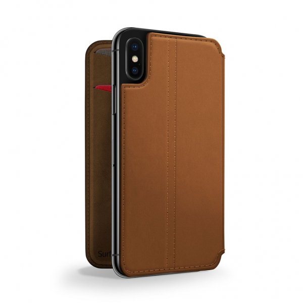 iPhone X Fodral SurfacePad Äkta läder Brun
