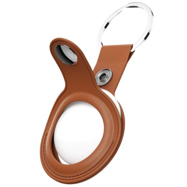 AirTag Hållare Läder 2-pack Brun