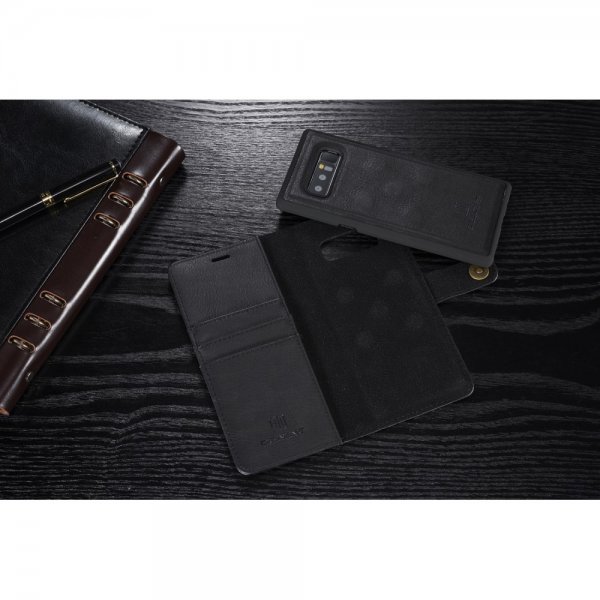 Samsung Galaxy Note 8 Plånboksfodral Löstagbart Skal Svart