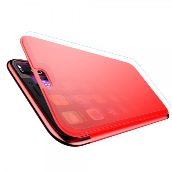 Touchable Case till iPhone Xr Fodral Caller-ID Röd