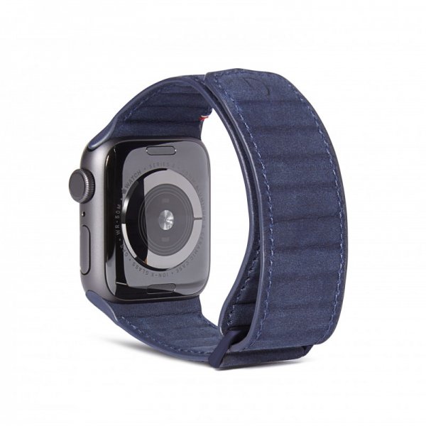 Apple Watch 38/40/41mm Armband Leather Magnetic Traction Strap Navy