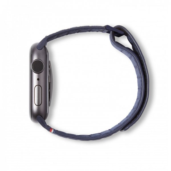 Apple Watch 44/45/46mm/Apple Watch Ultra Armband Leather Magnetic Traction Strap Navy