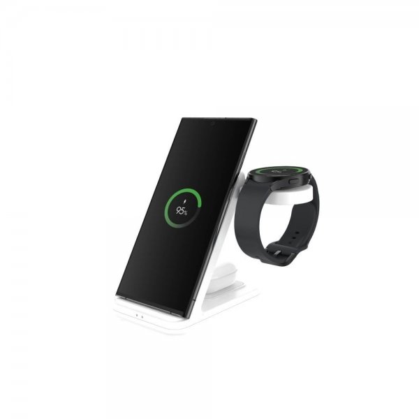Trådlös Laddare Powerstation for Samsung 3in1 15W Vit