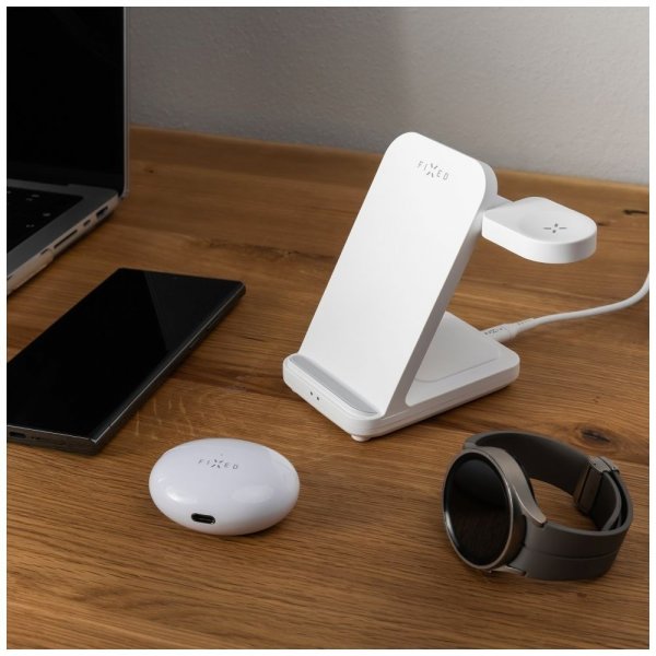 Trådlös Laddare Powerstation for Samsung 3in1 15W Vit