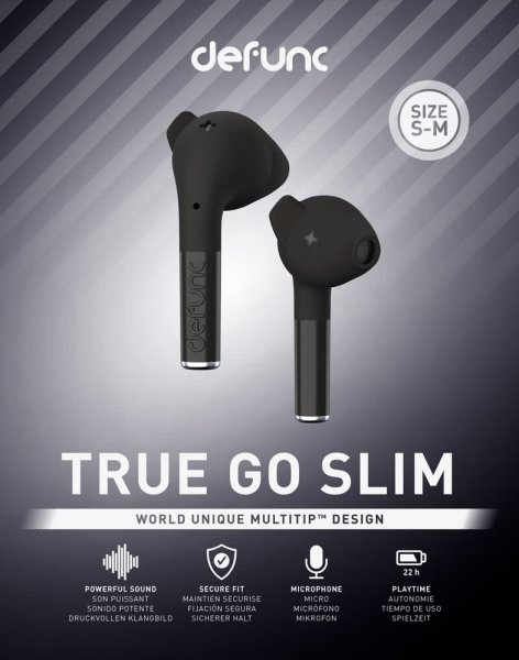 True Go Slim Trådlösa Hörlurar Svart