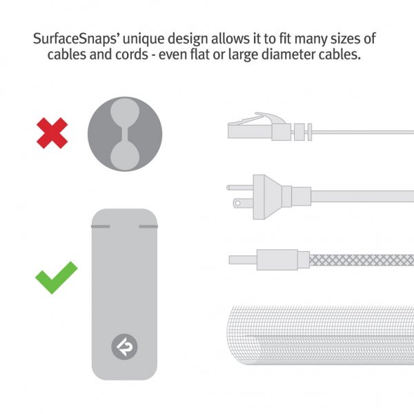 Kabelhållare CableSnap Stay Dove Grey