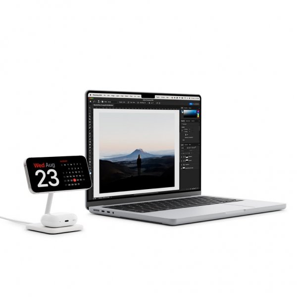 Trådlös Laddare HiRise 2 Deluxe Qi2 MagSafe Vit