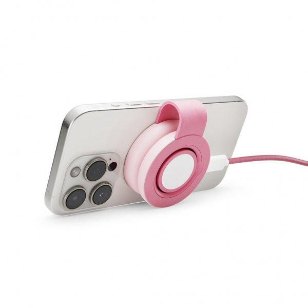 Trådlös Laddare ButterFly SE 2-in-1 Qi2 MagSafe Rosa