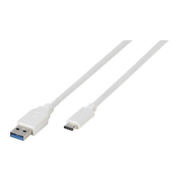 Type C till USB 3.1 Kabel 2.5 Meter Vit