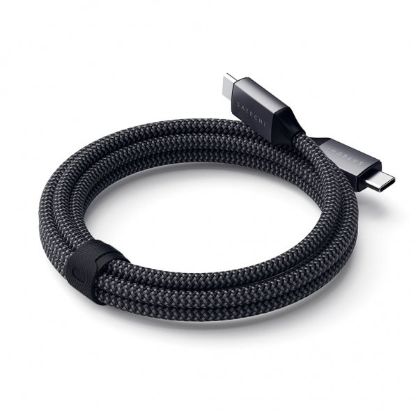 USB-C till USB-C kabel 2m Grå