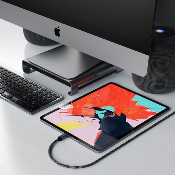 USB-C till USB-C kabel 2m Grå