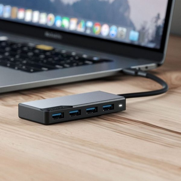USB-C Fusion SWIFT 4-i-1-hubb Space Gray