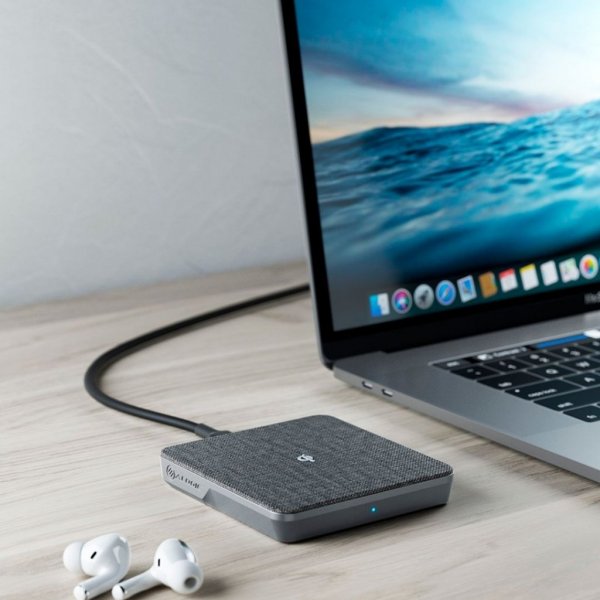 Trådlös Laddare Qi laddning 10W - med USB-A till USB-C kabel Space Grey
