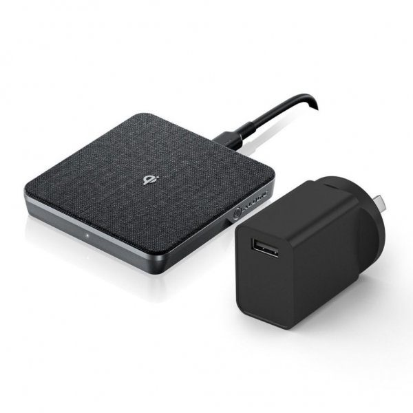 Trådlös Laddare Qi laddning 10W - med USB-A till USB-C kabel Space Grey