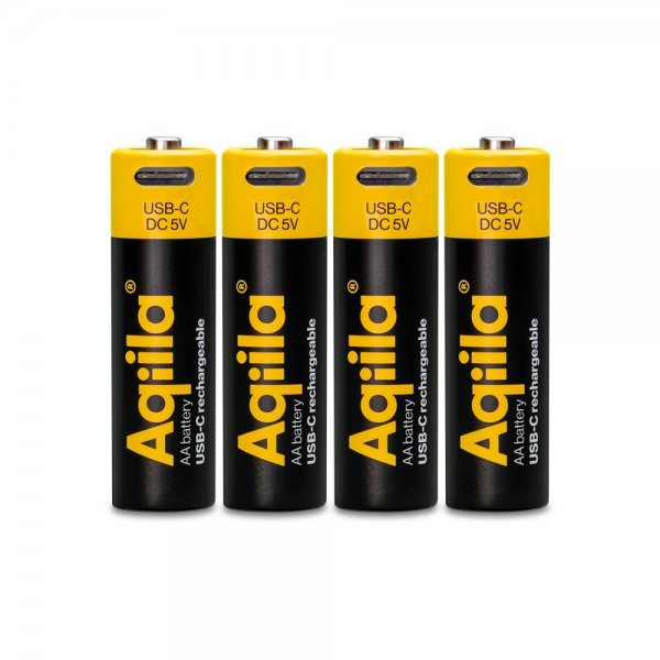 Uppladdningsbart AA-batteri USB-C 4-pack