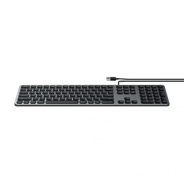 Tangentbord med trådbunden USB anslutning Nordisk Layout Space Gray