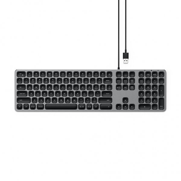 Tangentbord med trådbunden USB anslutning Nordisk Layout Space Gray