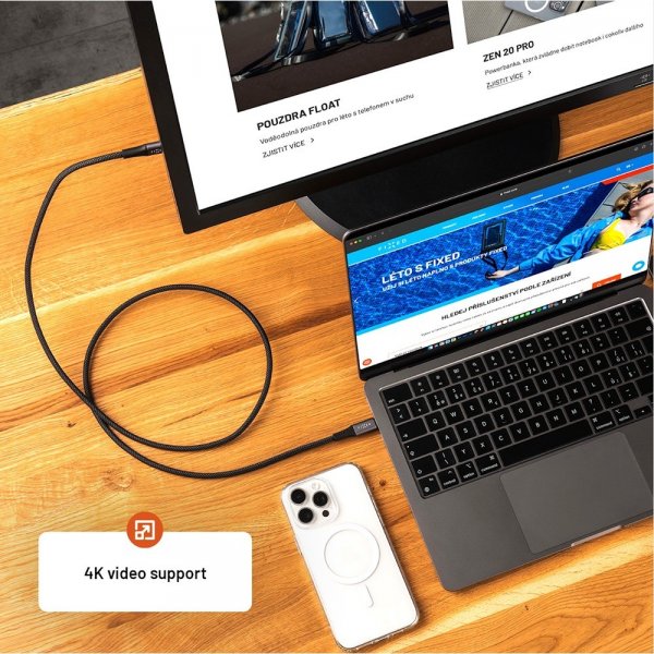 USB-C Mediakabel USB4 gen 2 240W 1.2m