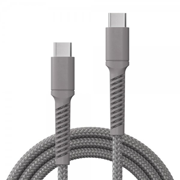 USB-C till USB-C Kabel Longlife 100W 2m Grå