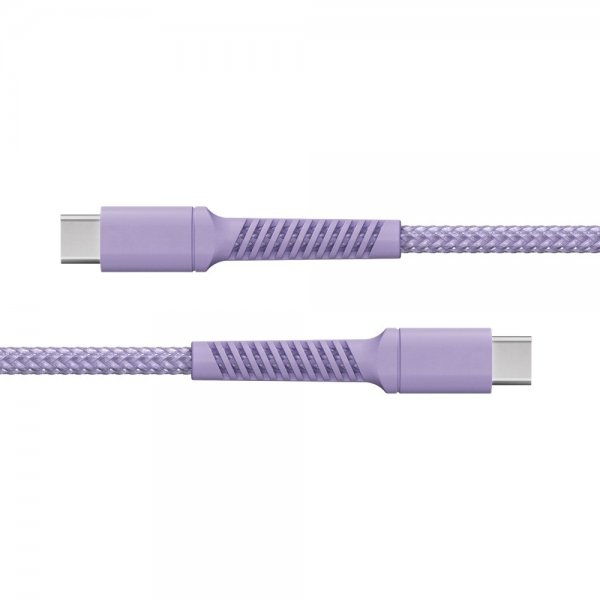 USB-C till USB-C Kabel Longlife 100W 2m Lila
