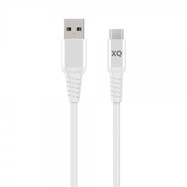 USB till Type C Kabel Flätad Extra Stark 2 m Vit