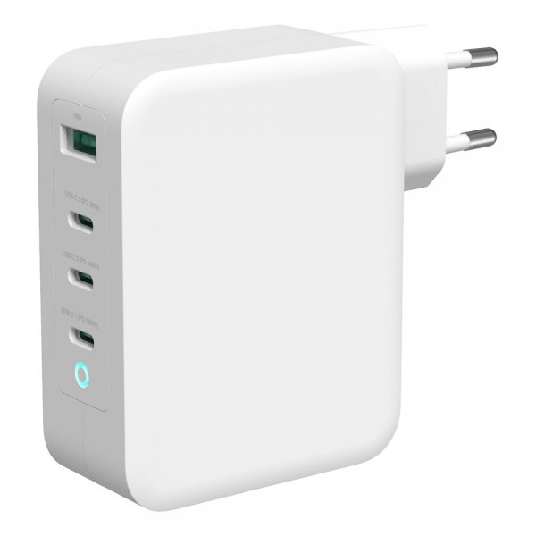 Väggladdare 3xUSB-C och 1xUSB-A GaN 100W