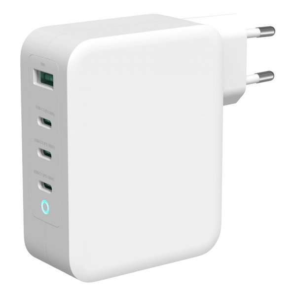 Väggladdare 3xUSB-C och 1xUSB-A GaN 100W