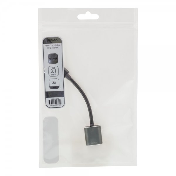 USB-C 3.1 Gen 1 till USB-A OTG Adapter Rymdgrå