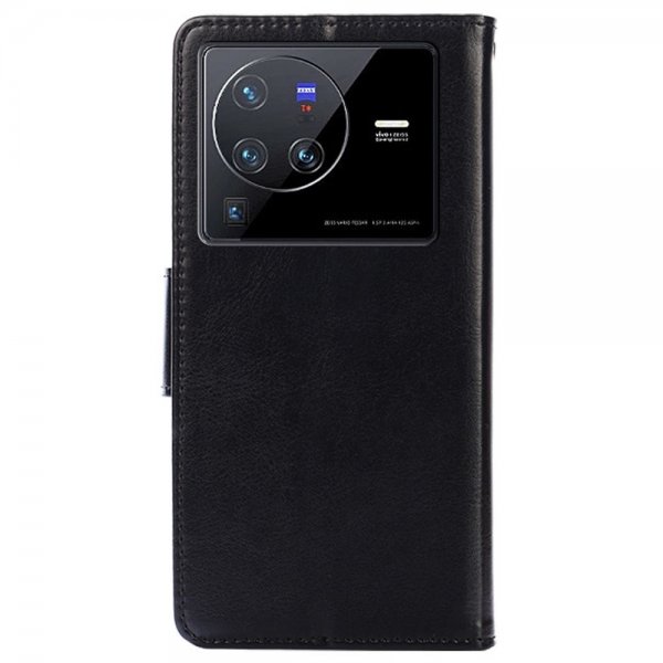 Vivo X80 Pro Fodral med Kortfack Svart