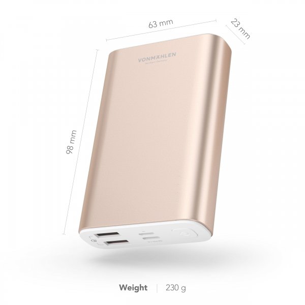 Powerbank Evergreen 10 000 mAh Roseguld