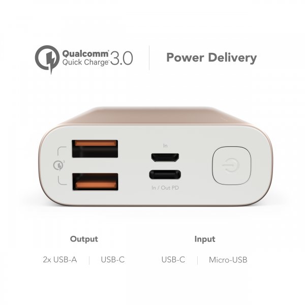 Powerbank Evergreen 10 000 mAh Roseguld