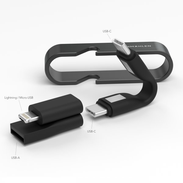 High Six All-in-One Backup Cable Svart