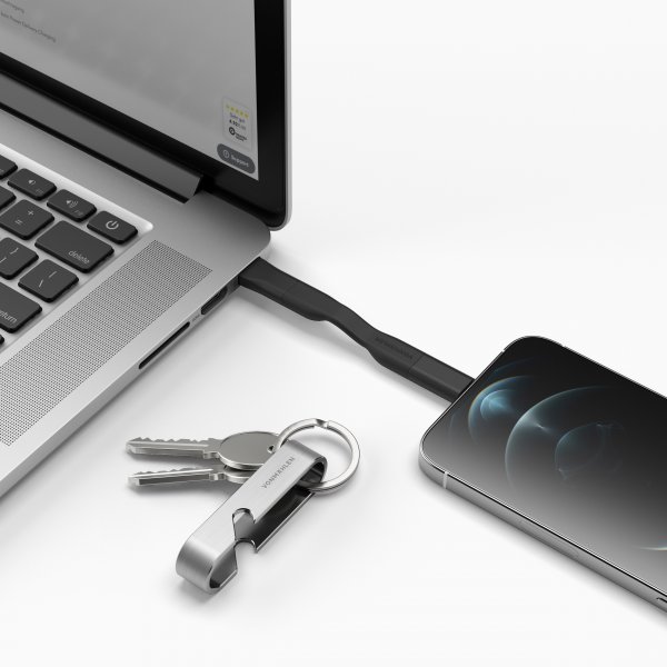 High Six All-in-One Backup Cable Silver Svart