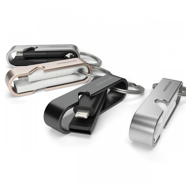 High Six All-in-One Backup Cable Silver Svart