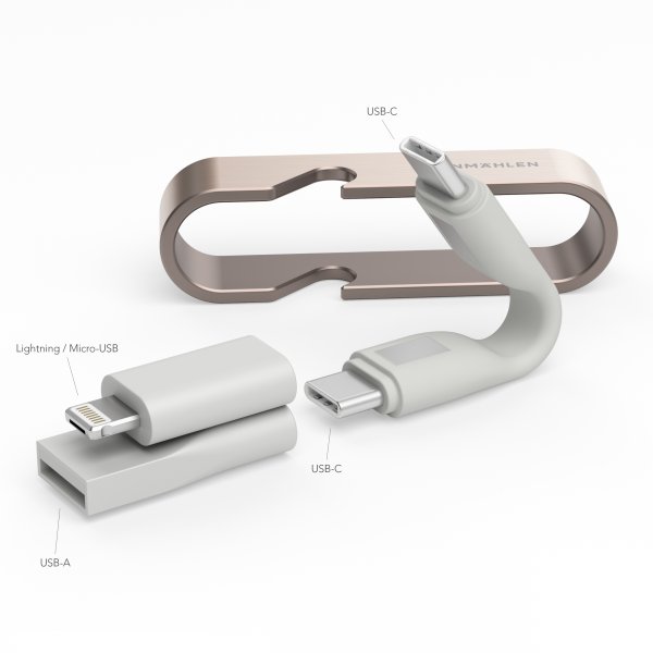 High Six All-in-One Backup Cable Roseguld