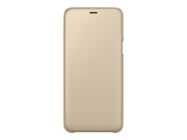 Wallet Cover till Samsung Galaxy A6 Plus Fodral Guld