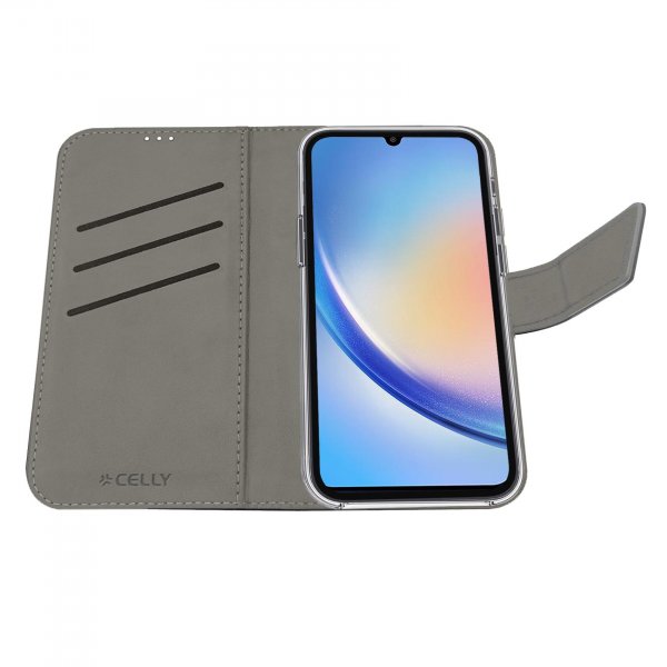 Samsung Galaxy A35 Fodral Wally Wallet Case Svart