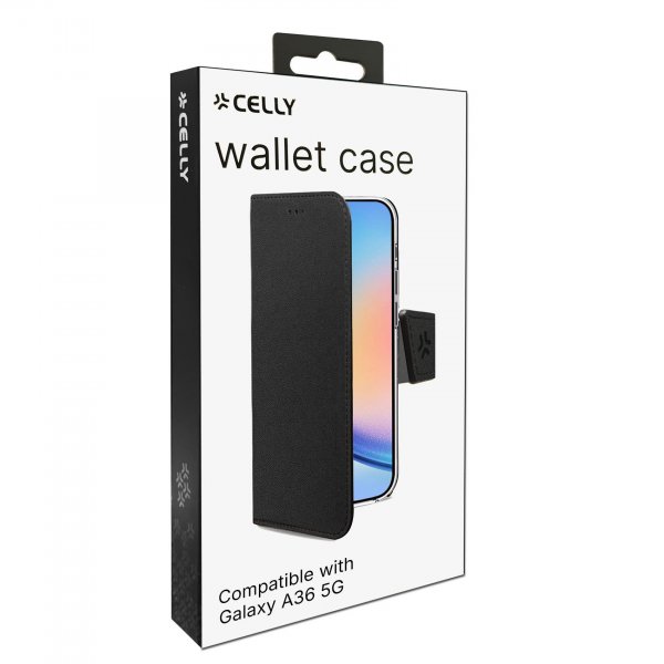 Samsung Galaxy A36 Fodral Wally Wallet Case Svart