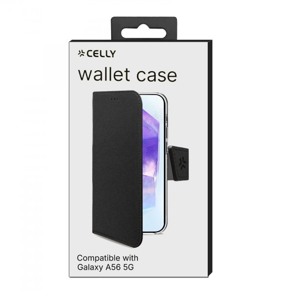 Samsung Galaxy A56 Fodral Wally Wallet Case Svart