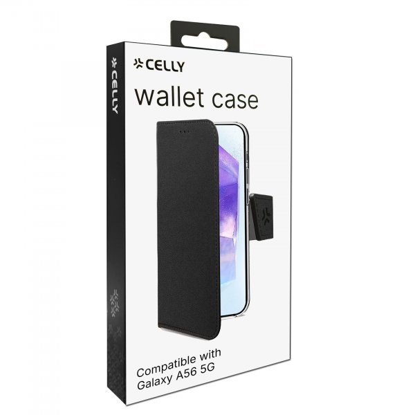 Samsung Galaxy A56 Fodral Wally Wallet Case Svart
