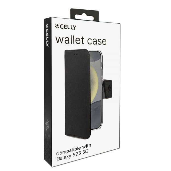 Samsung Galaxy S25 Fodral Wally Wallet Case Svart