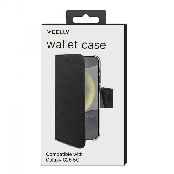 Samsung Galaxy S25 Fodral Wally Wallet Case Svart