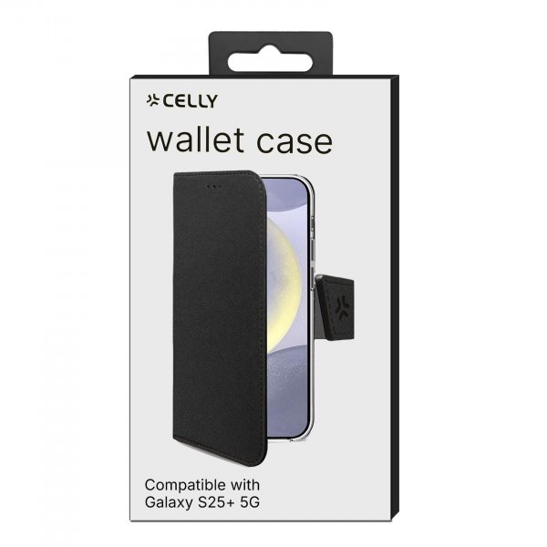 Samsung Galaxy S25 Plus Fodral Wally Wallet Case Svart