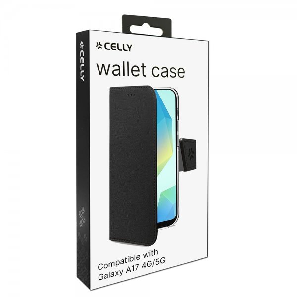 Samsung Galaxy A17 Fodral Wally Wallet Case Svart