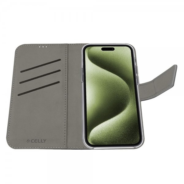iPhone 17 Fodral Wally Wallet Case Svart
