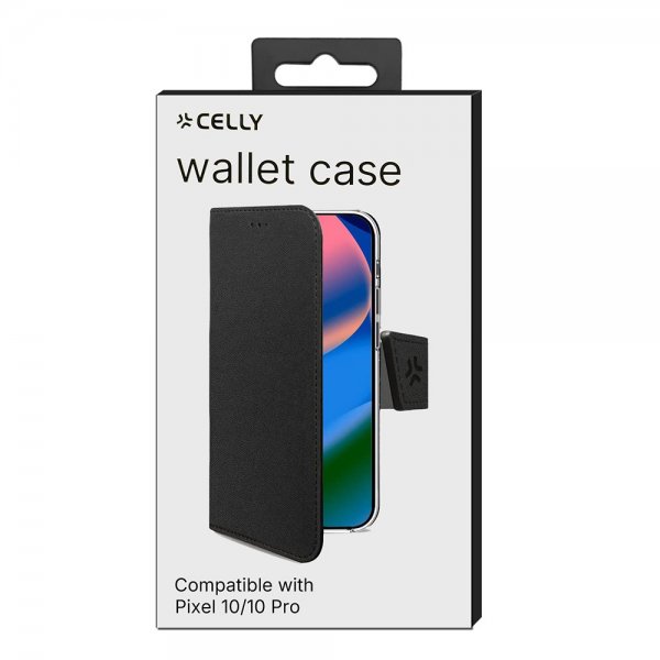 Google Pixel 10/Pixel 10 Pro Fodral Wally Wallet Case Svart